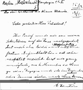 Einstein Brief