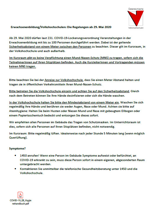 COVID-19 Zusammenfassung-20200527 COVID-19 Zusammenfassung-20200527